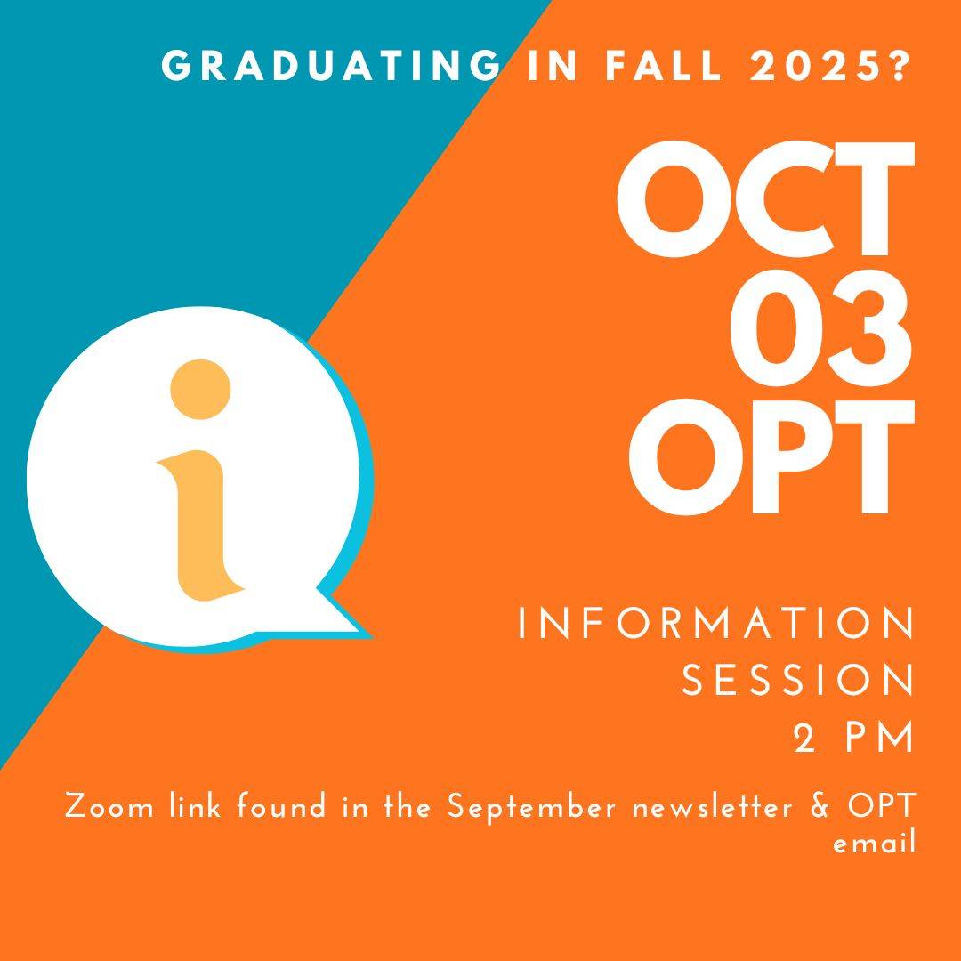 OPT Info Session Flyer